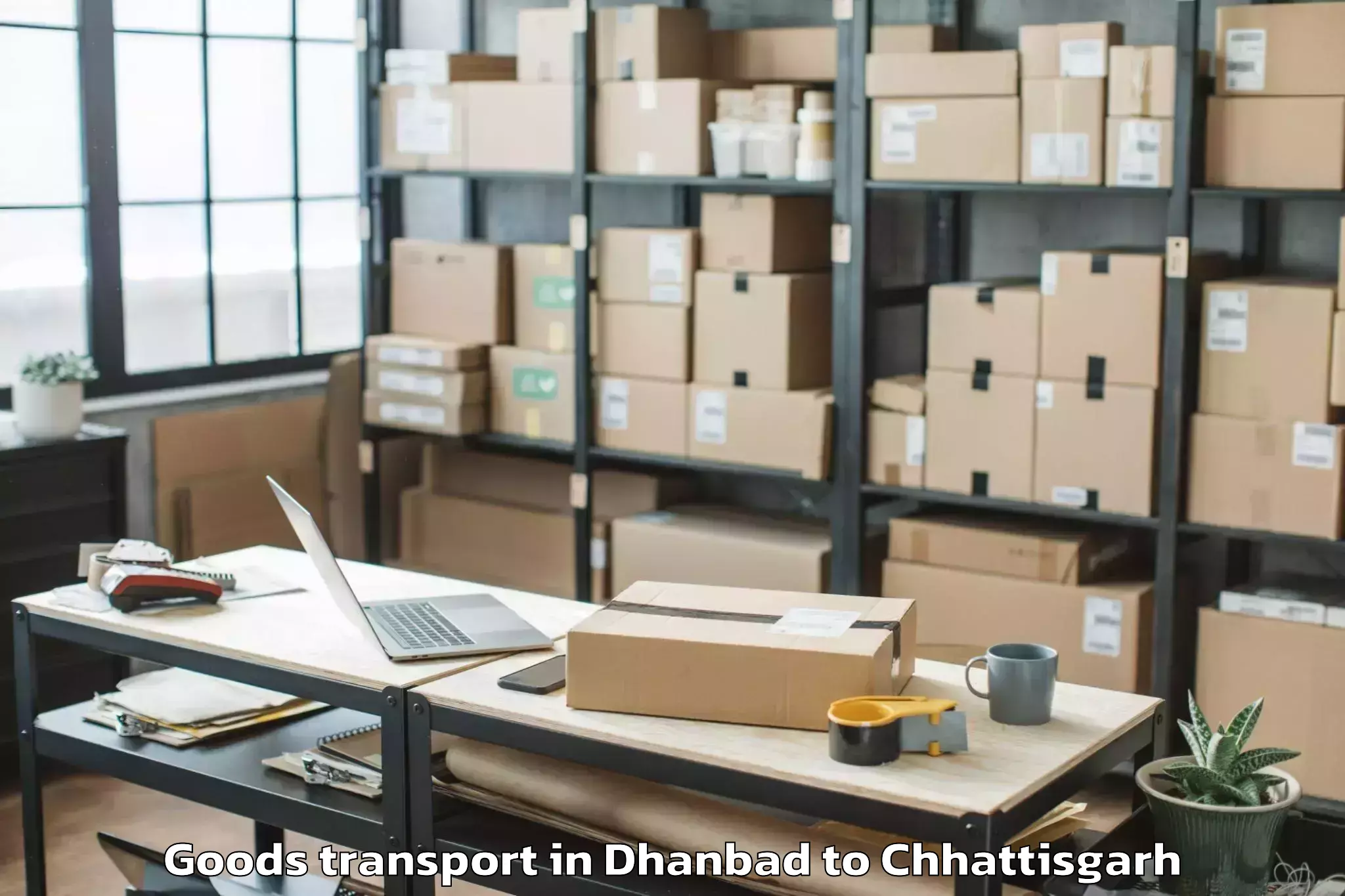 Expert Dhanbad to Bindranavagarh Gariyaband Goods Transport